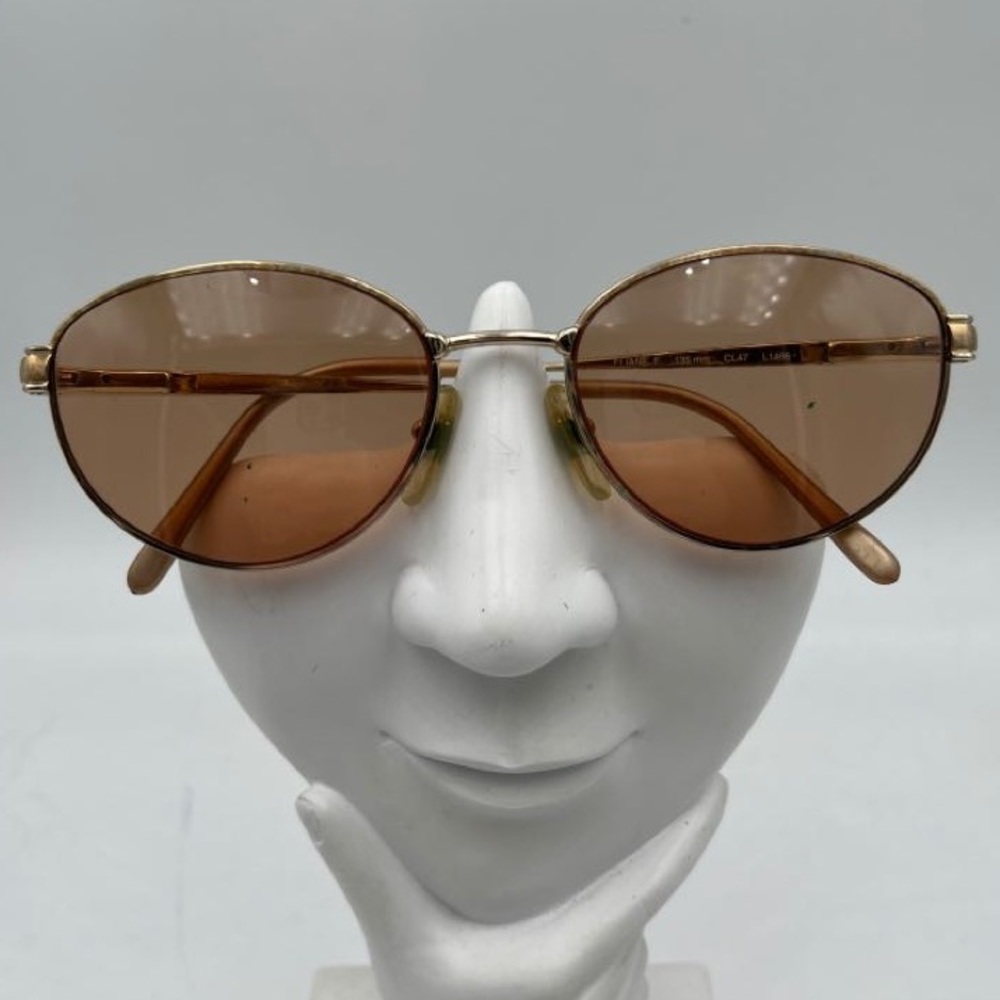 Vintage L’AMY Gold Oval Sunglasses Frames L1486
